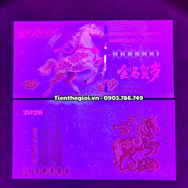 Combo 50 Tờ Tiền Lì Xì 1 Triệu Đô La Macao Hình Con Ngựa 2026